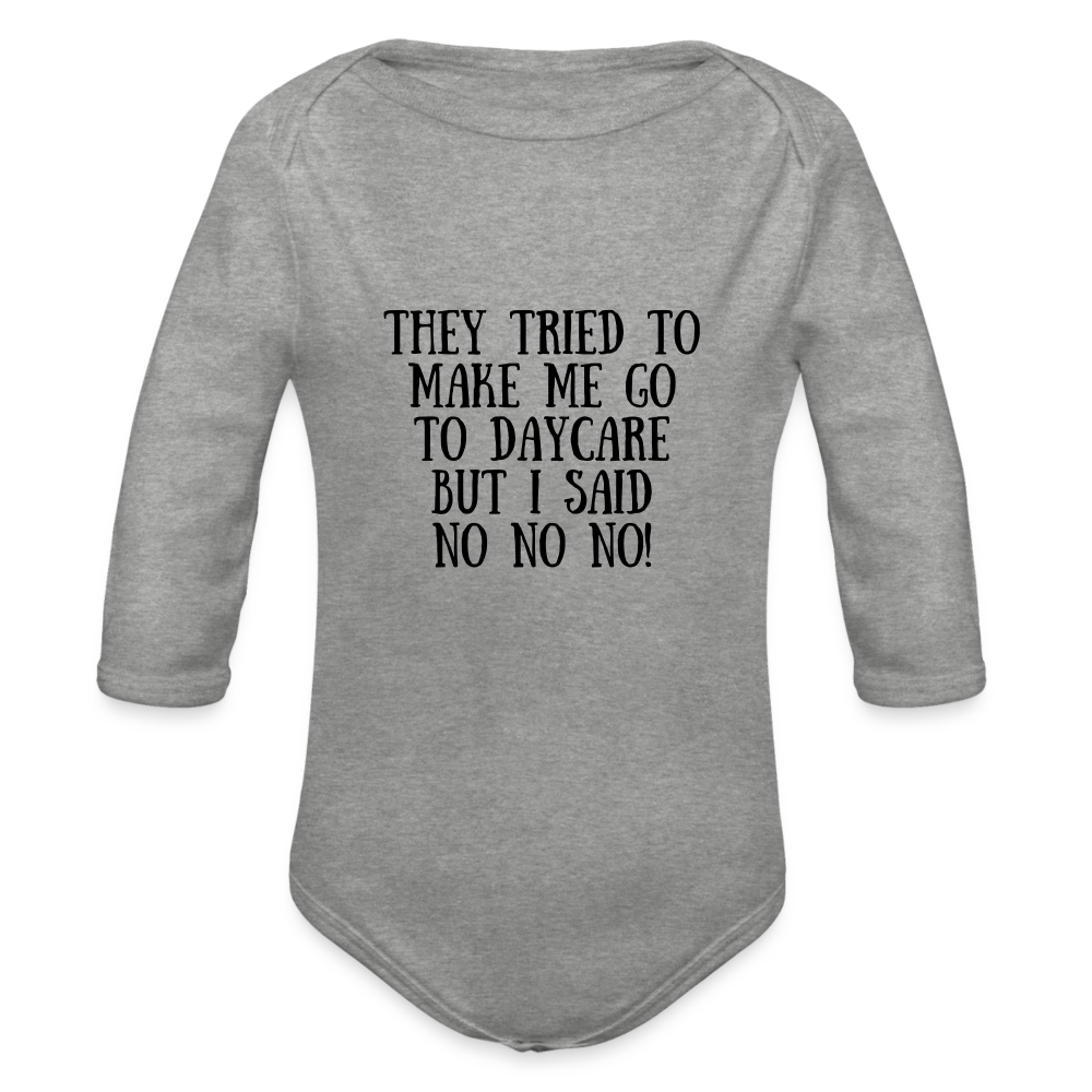 Nonono. Organic Longsleeve Baby Bodysuit (Light colours) - heather grey