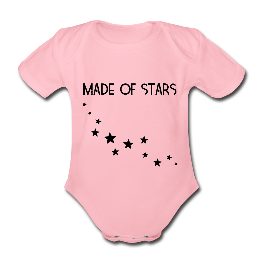 Made of Stars: Organic Short-sleeved Baby Bodysuit - light pink